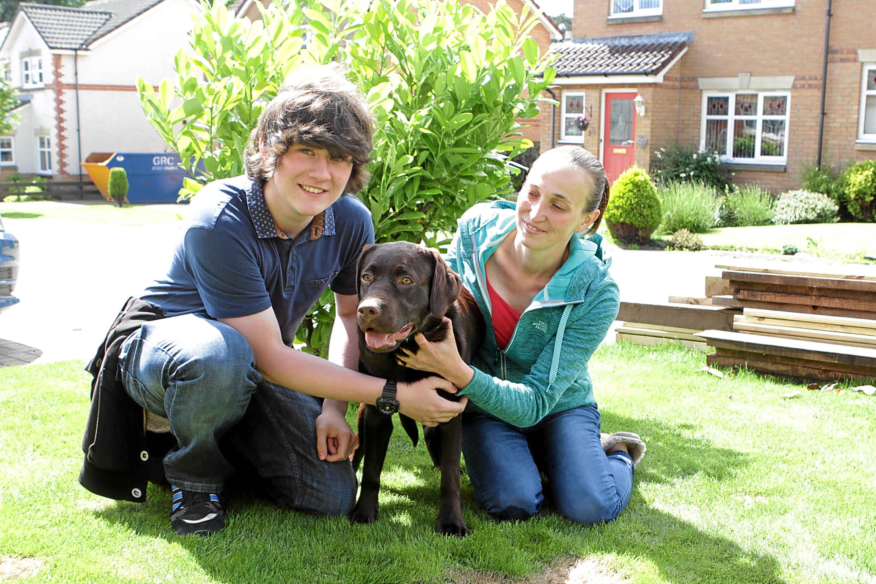 Conor Giblin with Millie and Irina Daisner.