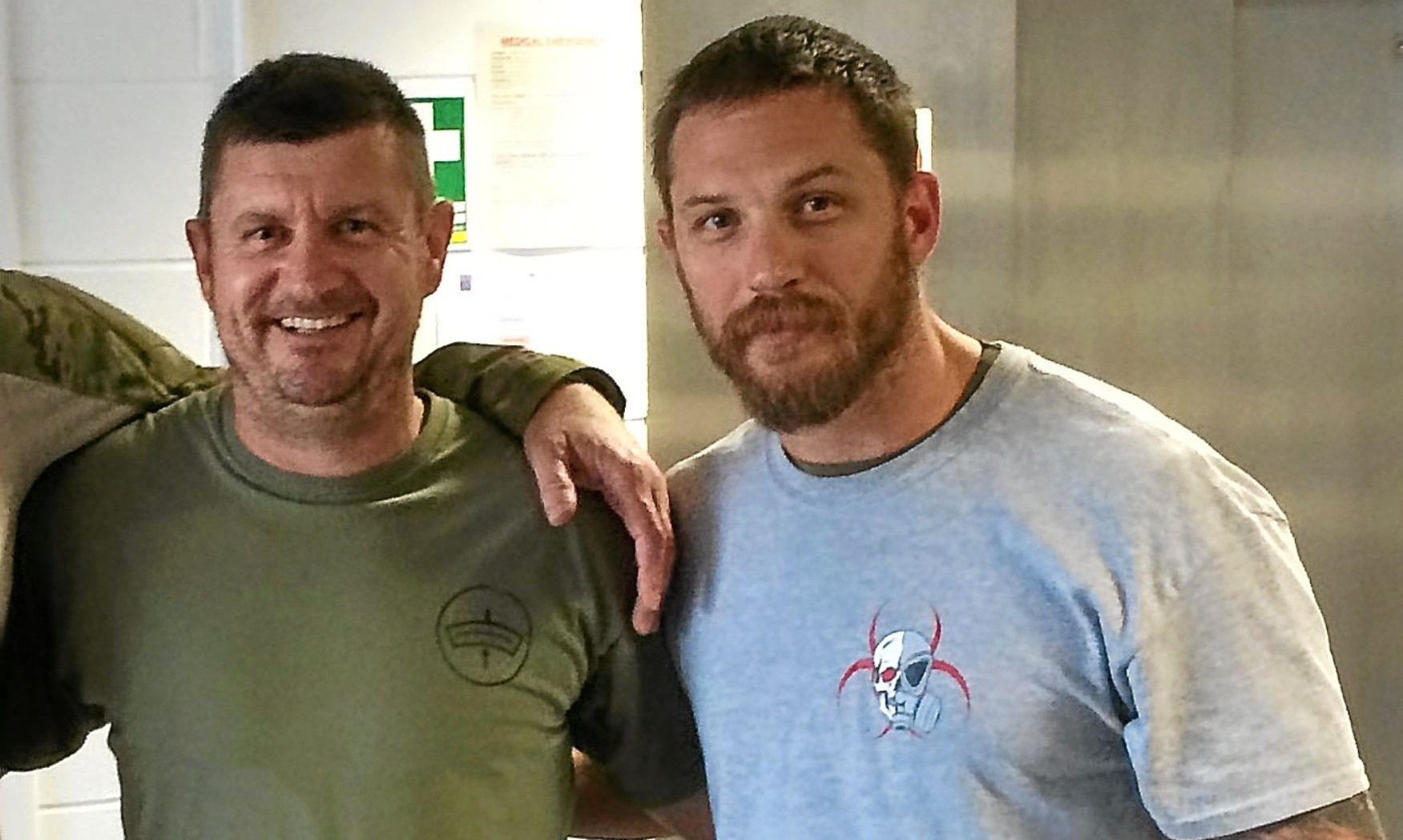 Paul Barrett of IED Training of Carnoustie with Tom Hardy