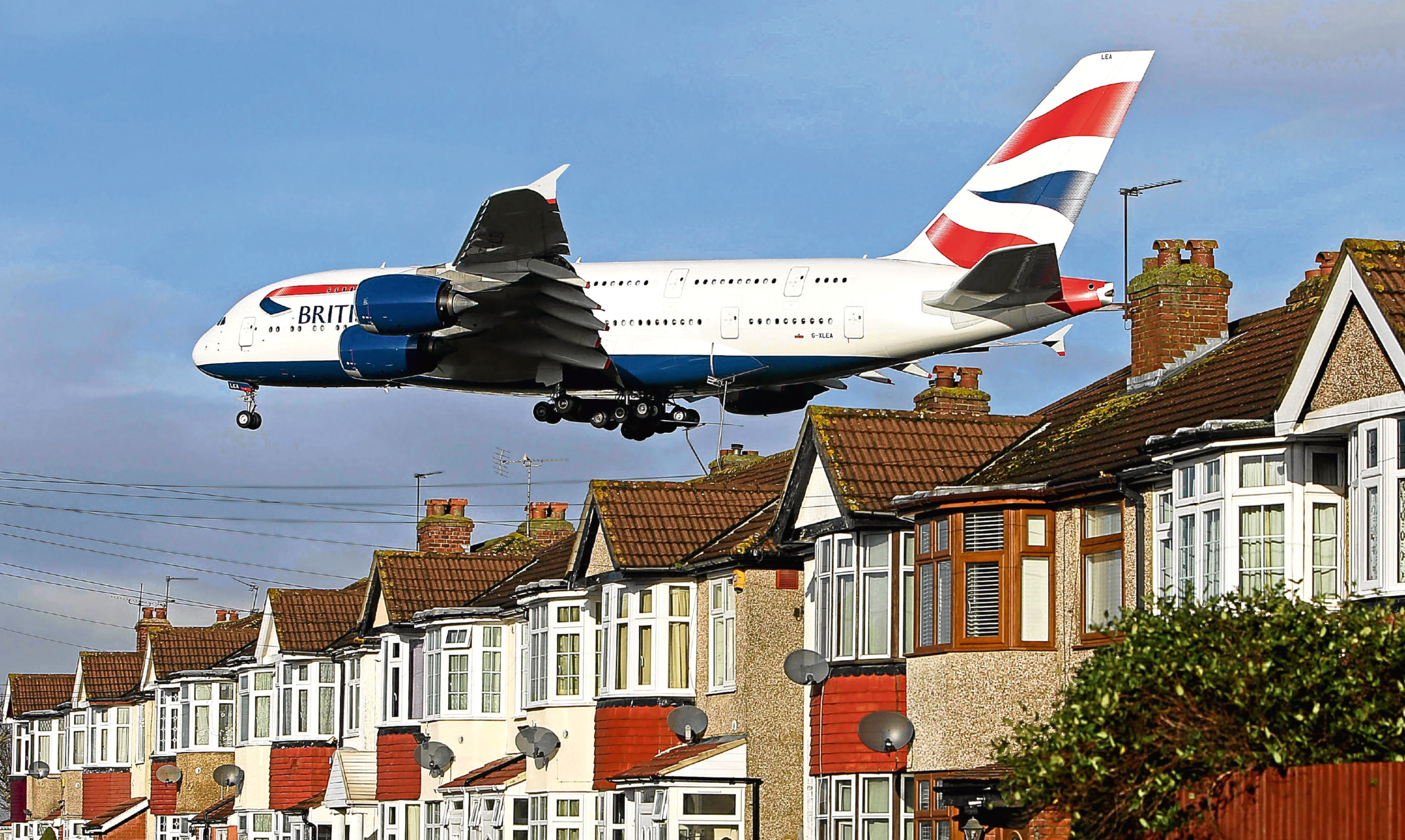 A British Airways flight coming into land at Heathrow