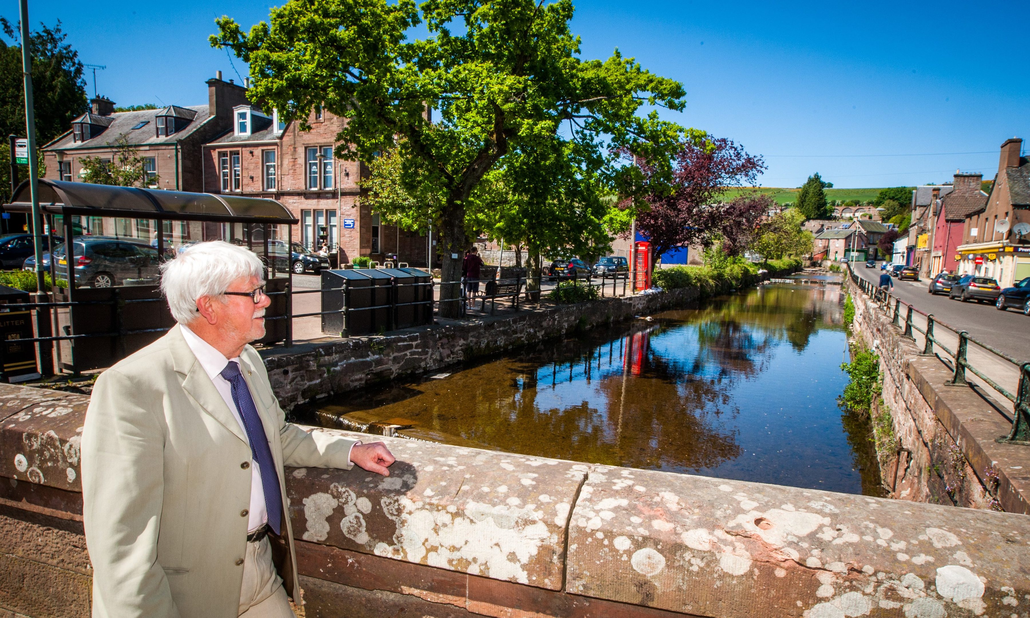 Councillor Dennis Melloy in Alyth.