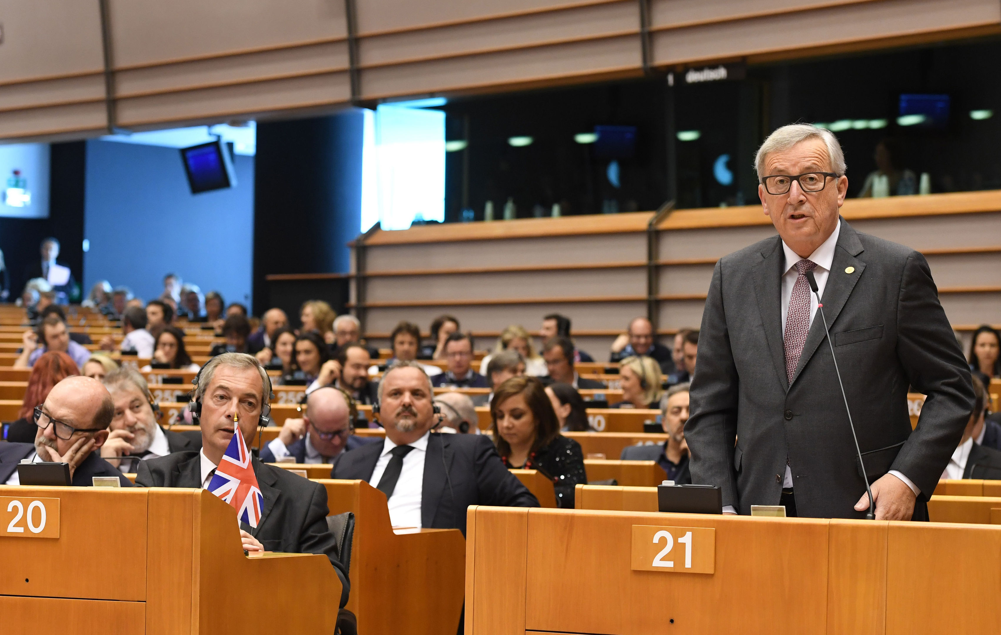 European Commission President Jean-Claude Juncker, right.