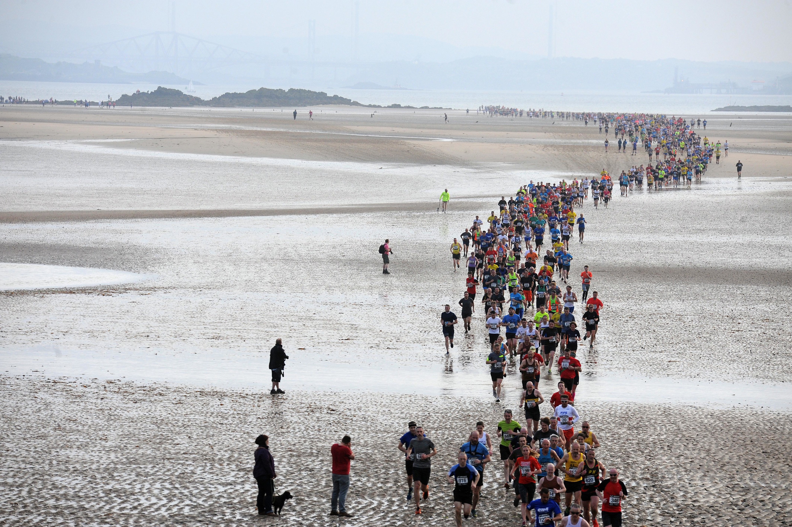 Hundreds took part in the race on the Fife coast.