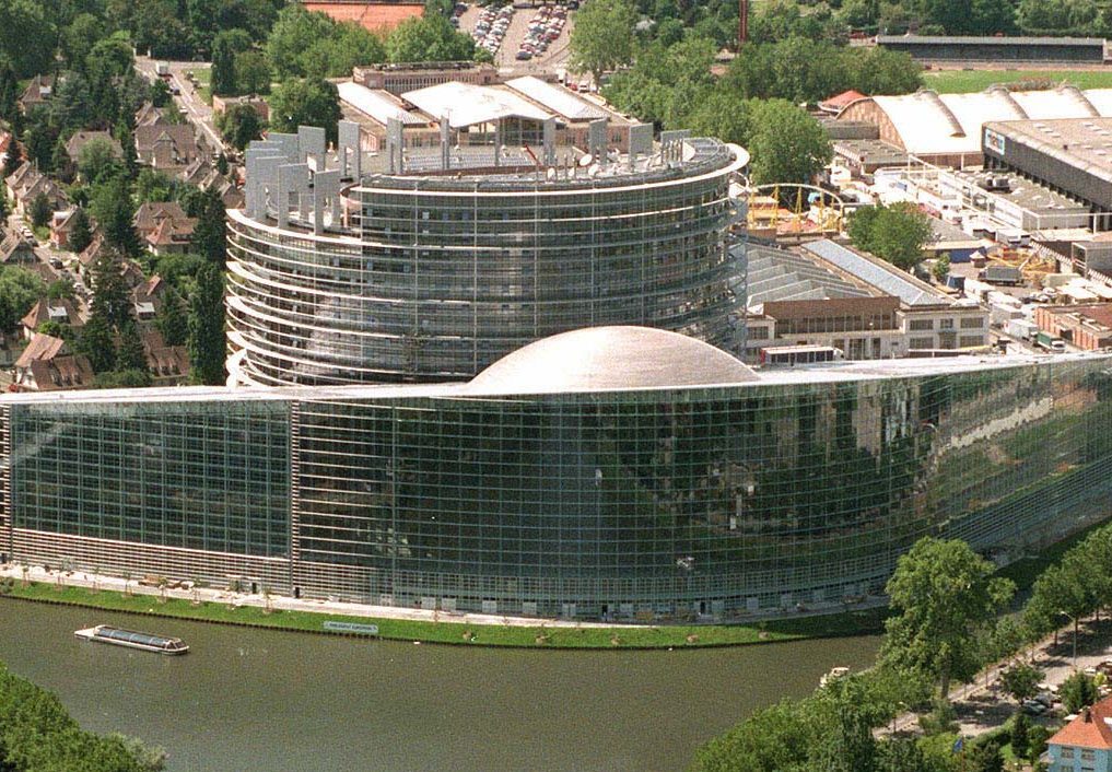 The European parliament in Strasbourg, France.