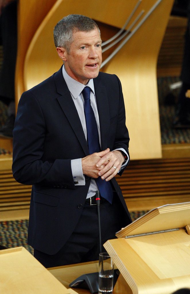 Scottish Liberal Democrat leader Willie Rennie MSP replies to First Minister Nicola Sturgeon's statement to the Scottish Parliament on the Implications of the EU Referendum for Scotland. 28 June 2016. Pic - Andrew Cowan/Scottish Parliament