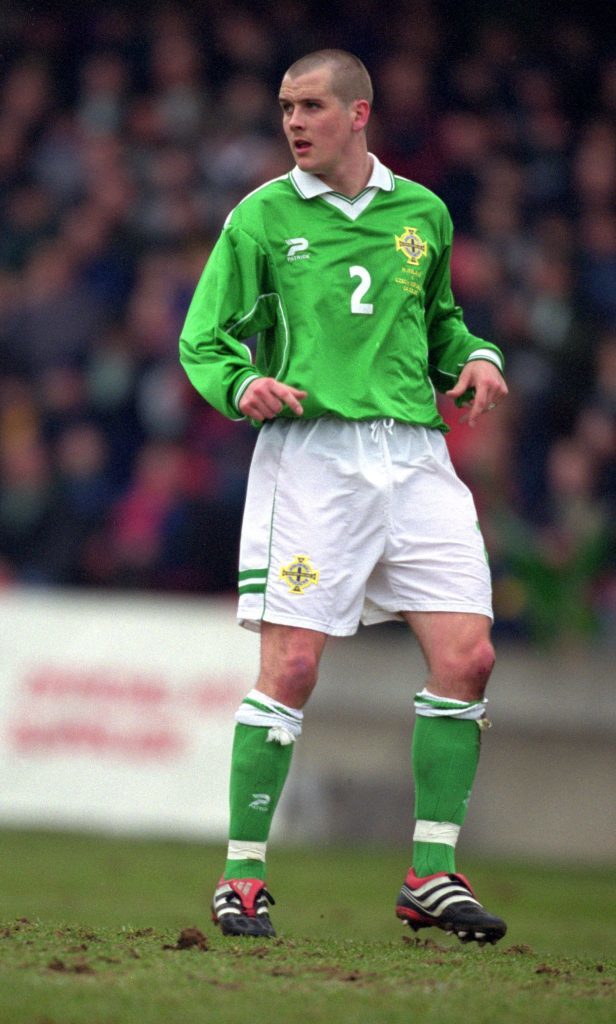 Danny Griffin in action during the World Cup qualifier against the Czech Republic in 2001.