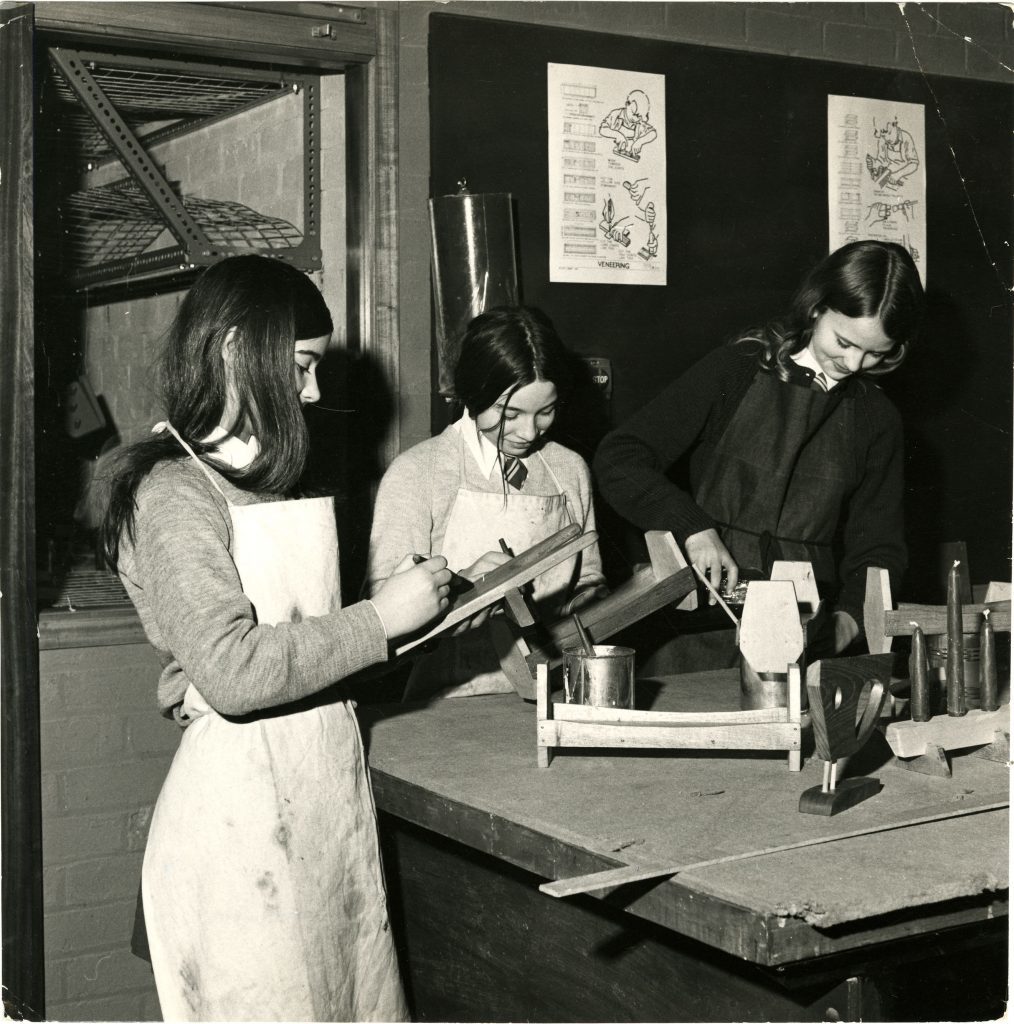 Woodworking at Menzieshill High School in 1973.