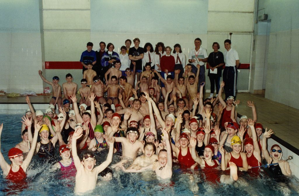 A Menzieshill High swimming gala in 1991.