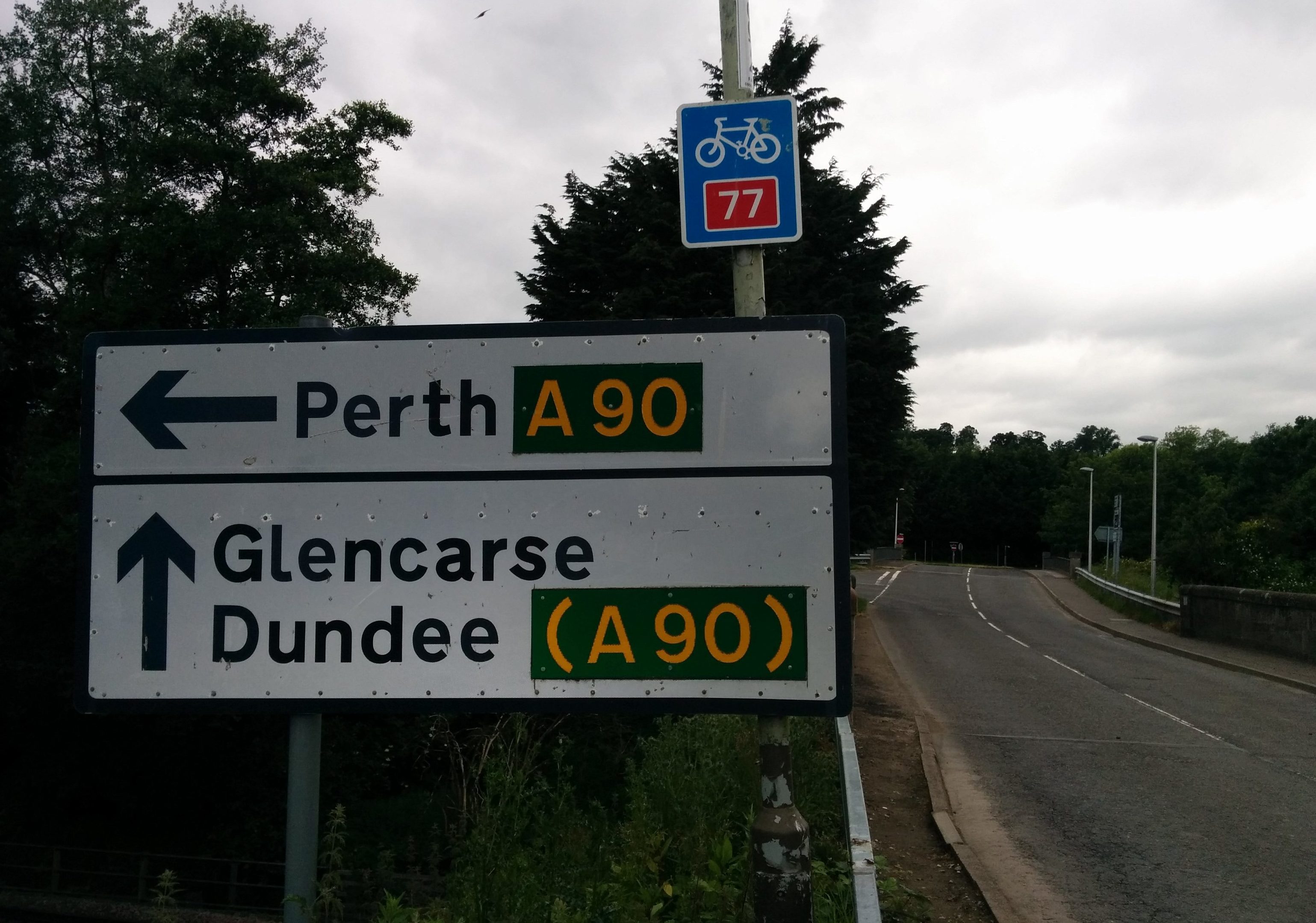 The flyover leading into Glencarse where the horse was treated.