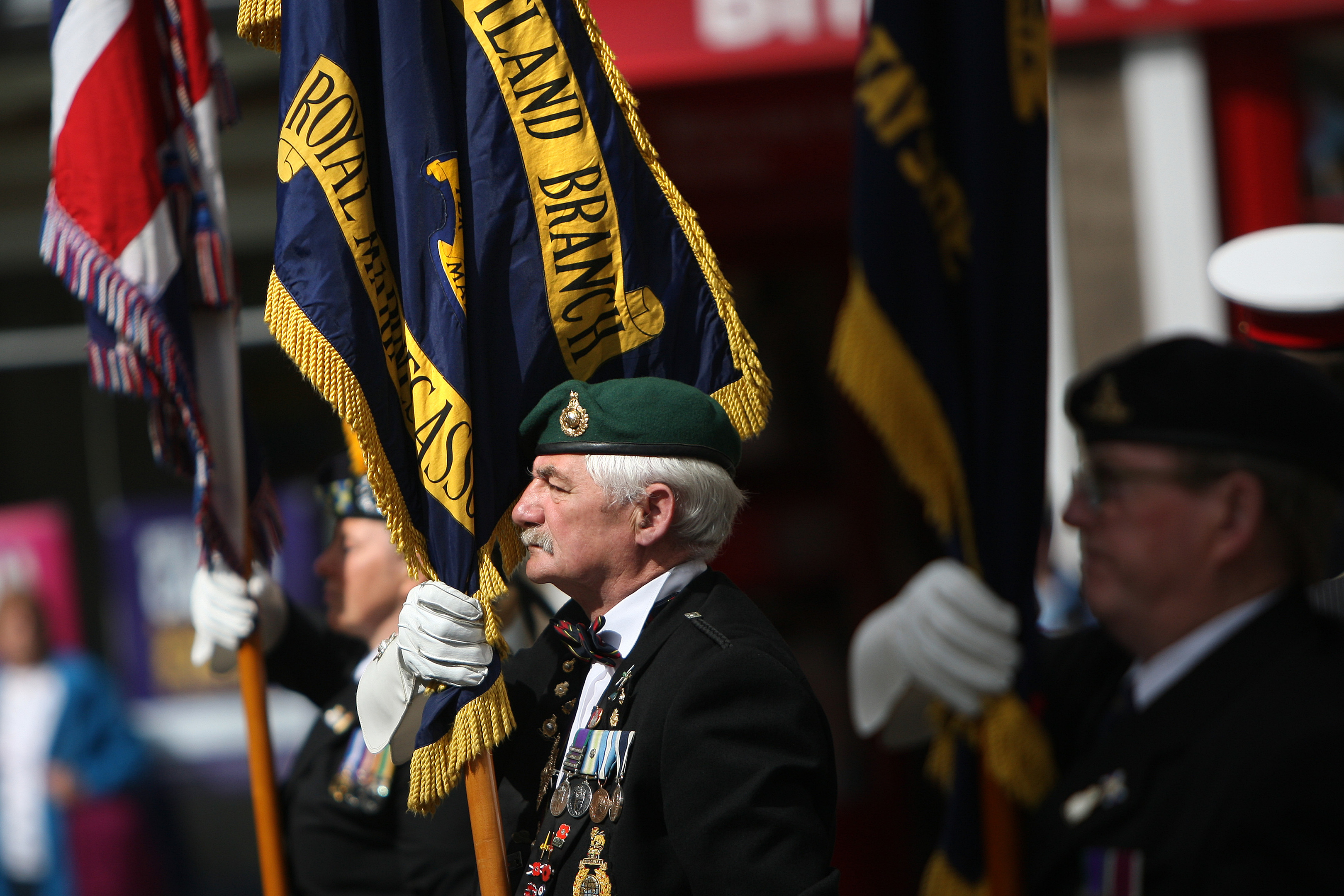 Standard bearers on parade.