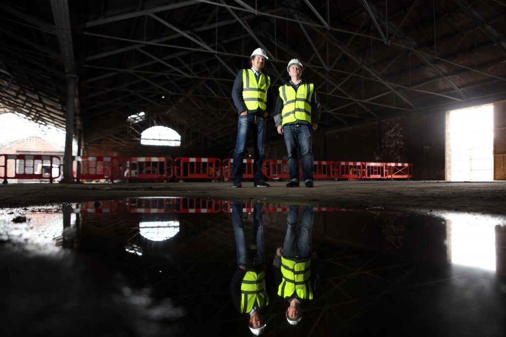 Chris van der Kuyl and business partner Paddy Burns led the groundbreaking ceremony for new Shed 25 premises.