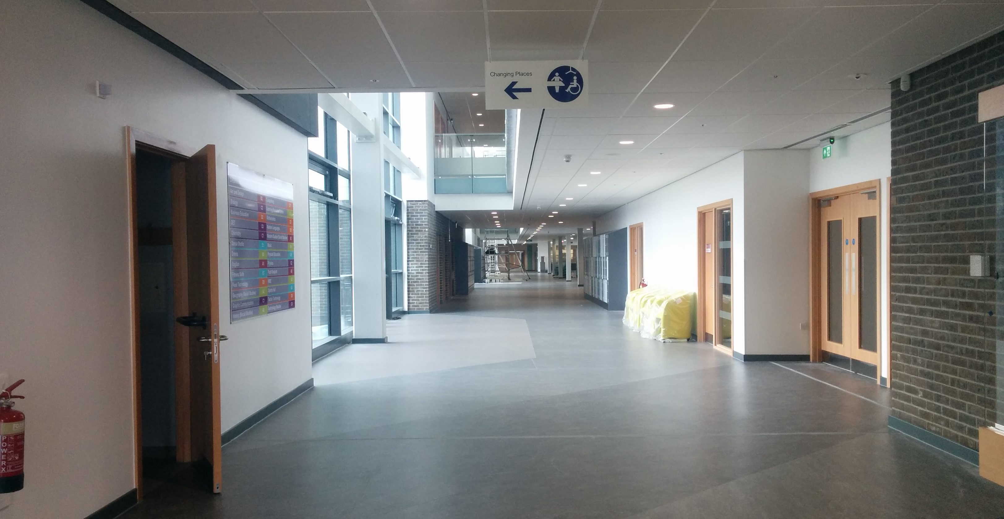 The impressive entrance to the new £44 million Levenmouth Academy.