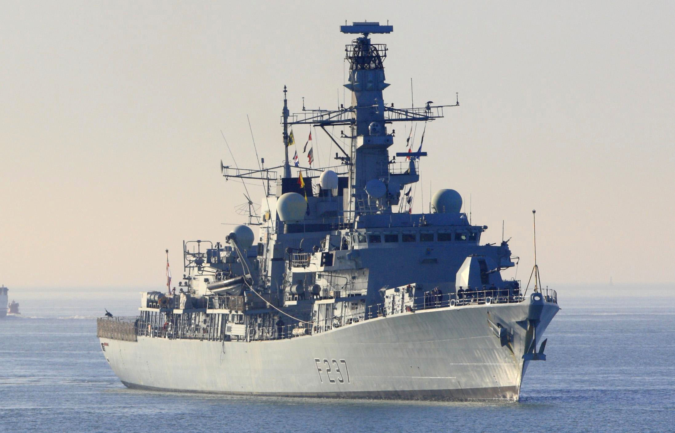 File photo dated 08/04/11 of the Royal Navy frigate HMS Westminster which will visit Gibraltar later this month, amid increased tensions in the overseas territory with Spain.