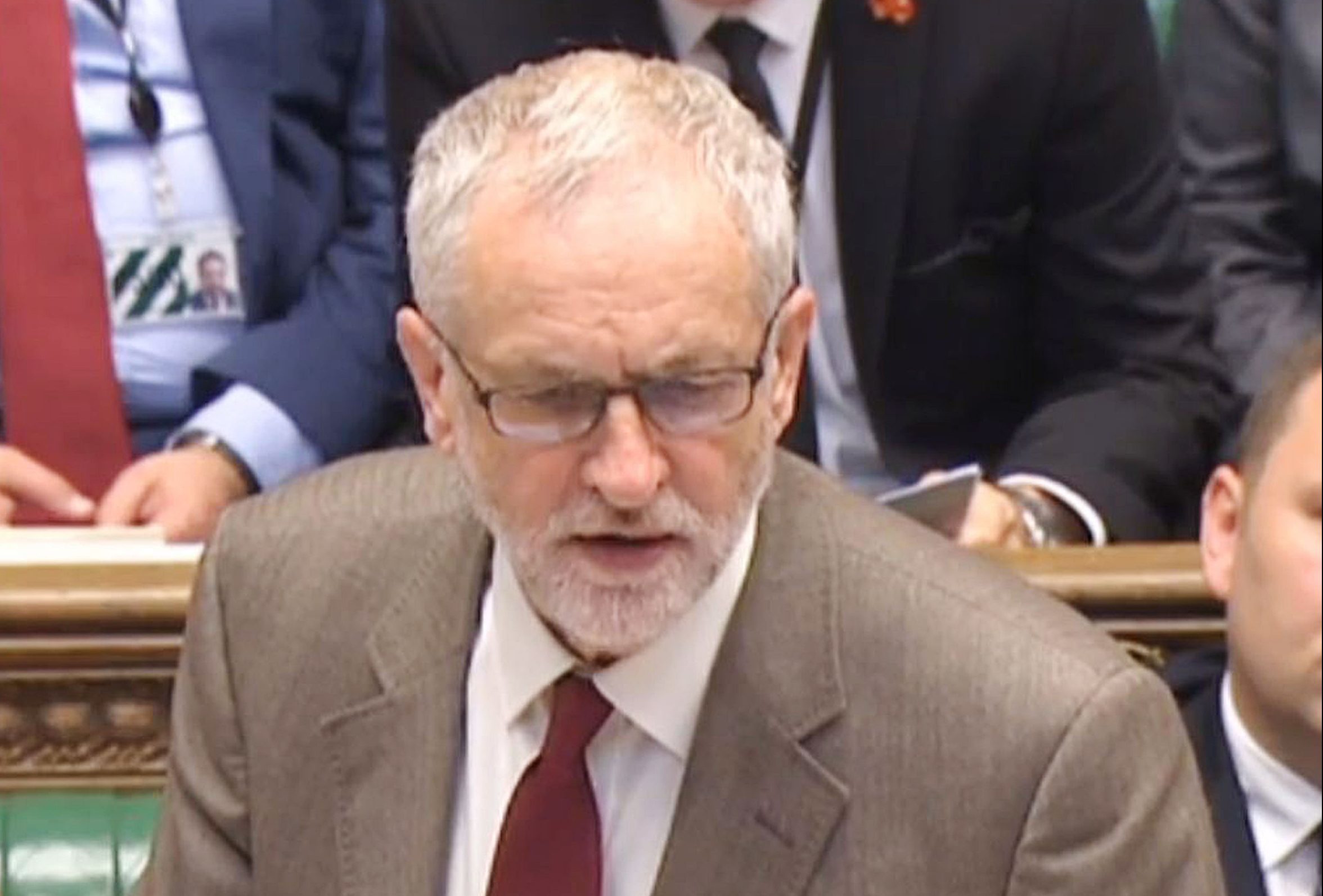 Labour leader Jeremy Corbyn speaking during Prime Minister's Questions.