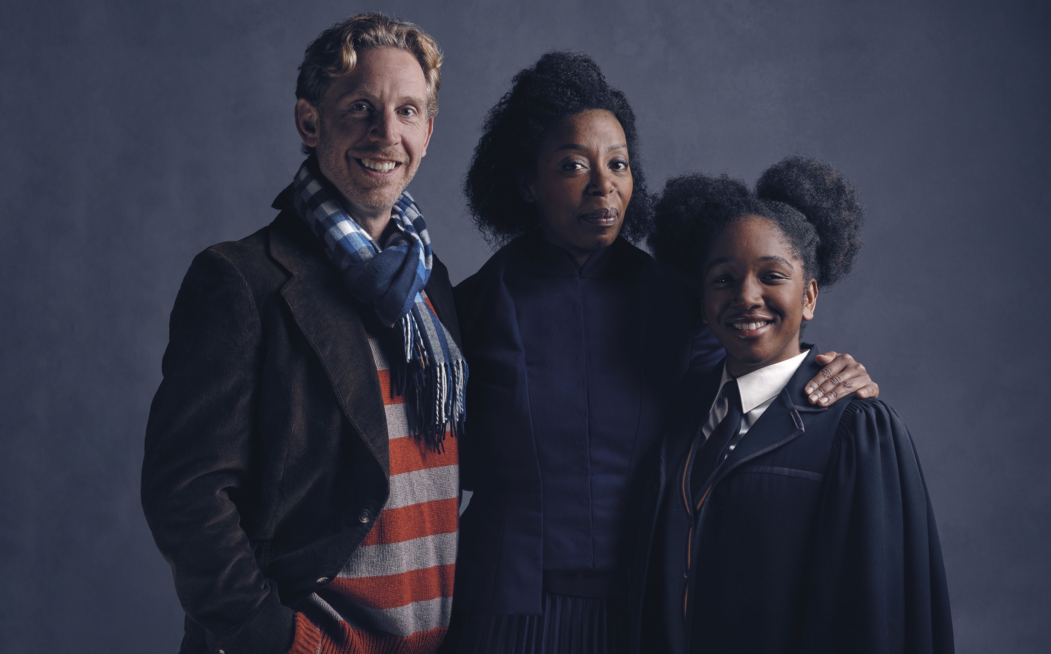 From left: Paul Thornley, Noma Dumezweni and Cherelle Skeete who will play Ron Weasley, Hermione Granger and Rose Granger-Weasley.