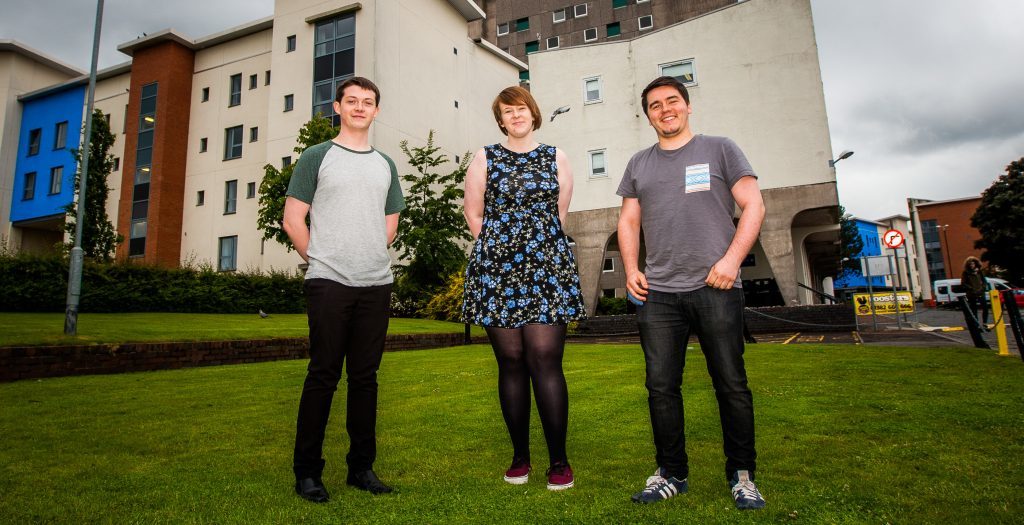 Picture shows (left to right) Charlie Kleboe-Rogers, Gemma McIntosh and James McDonagh. University of Dundee.