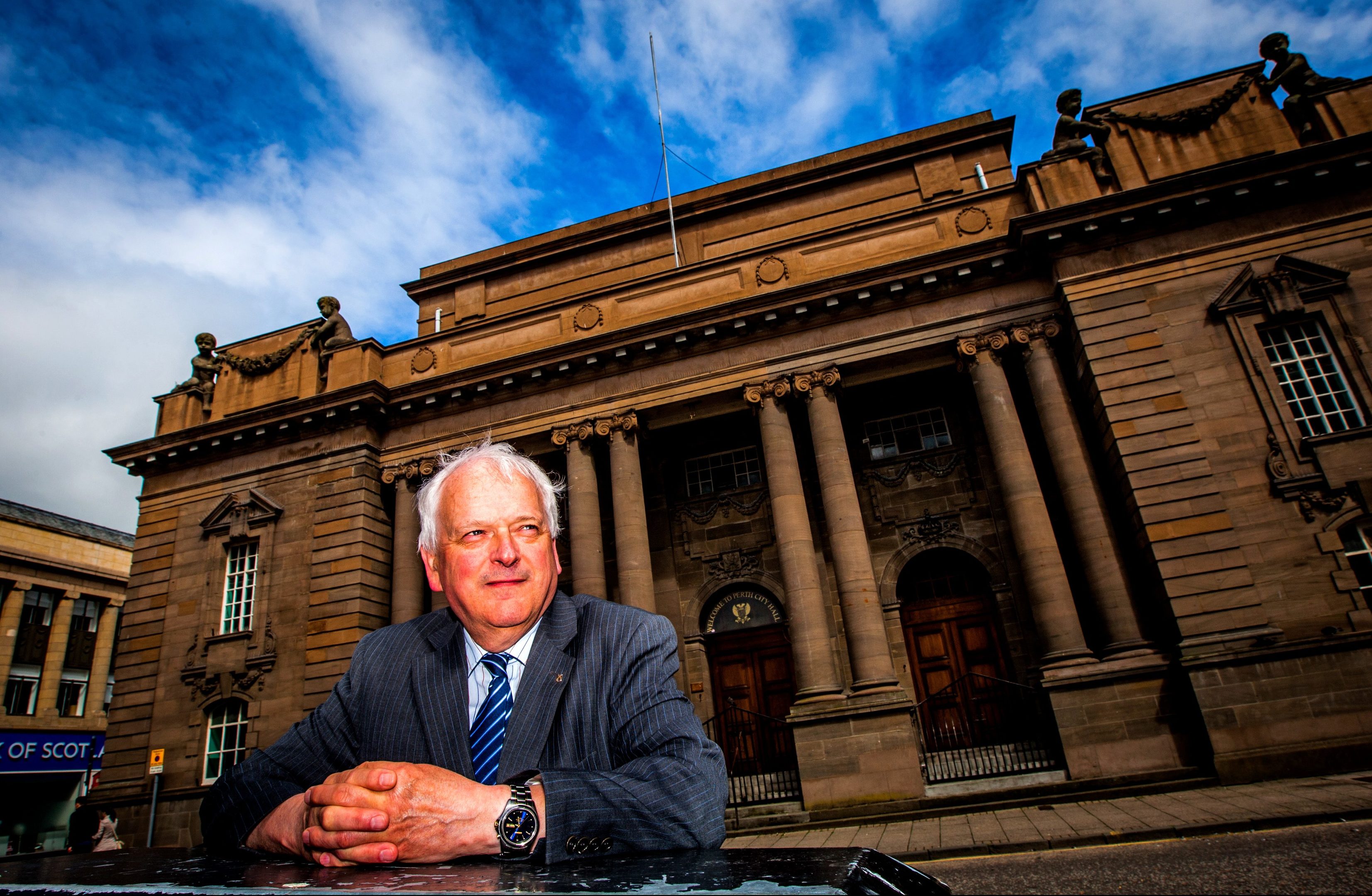 Perth and Kinross Council leader Ian Miller at Perth City Hall.