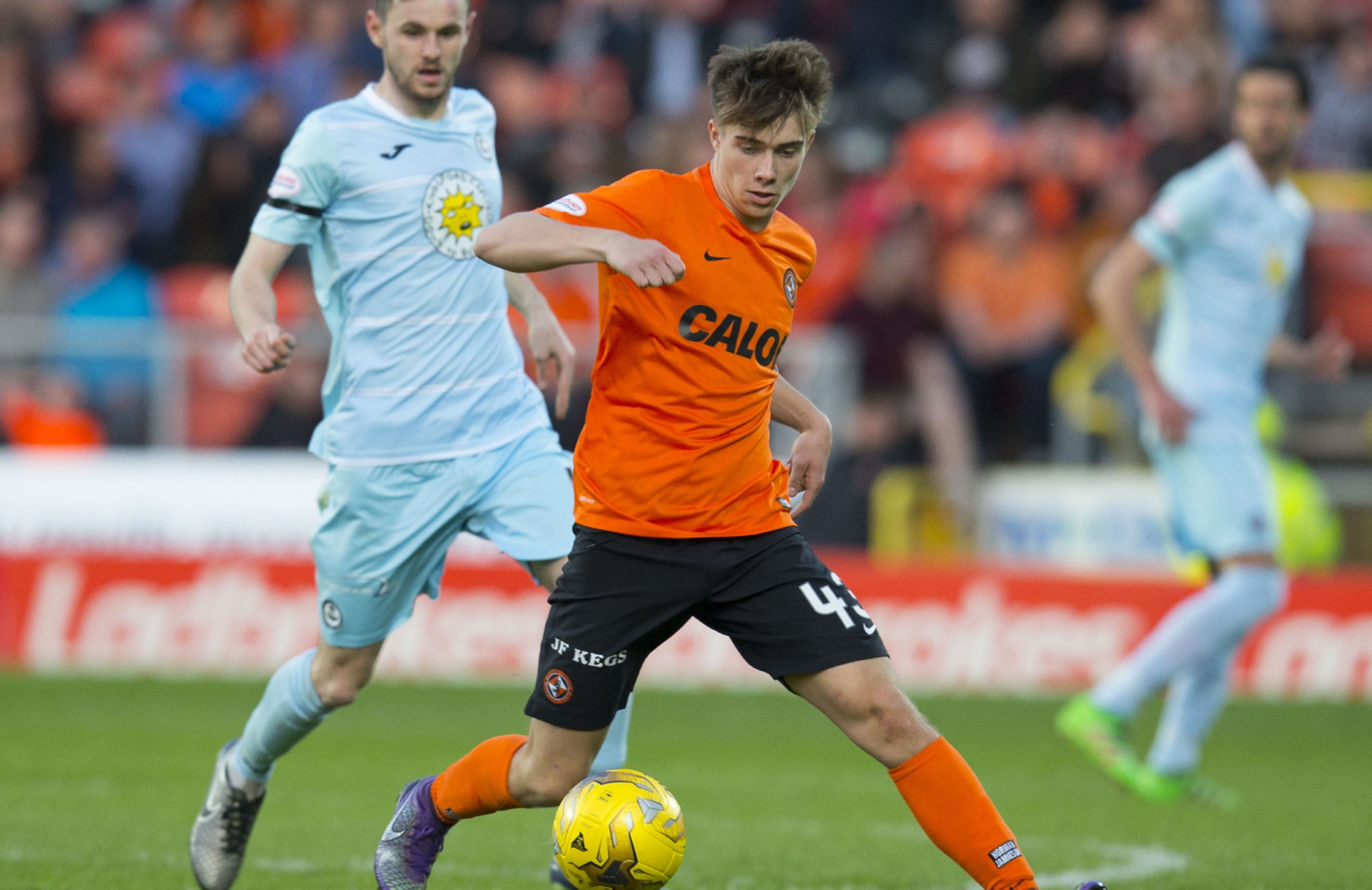 Matty Smith in action for United.