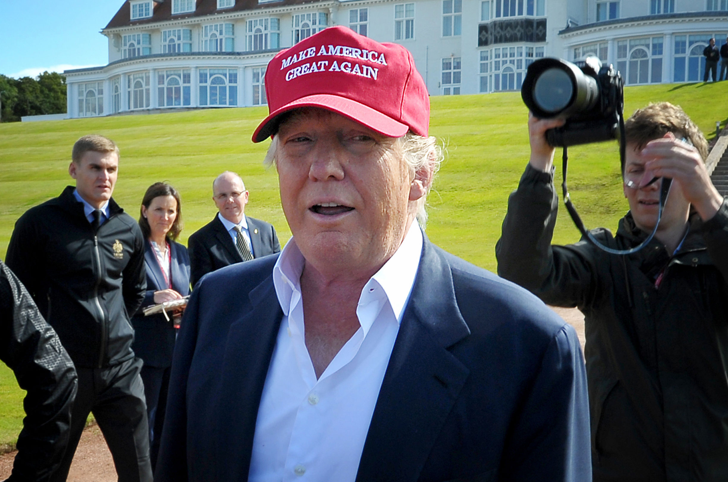 Donald Trump at Turnberry last year.