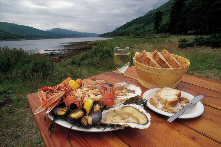 A platter of Scottish seafood