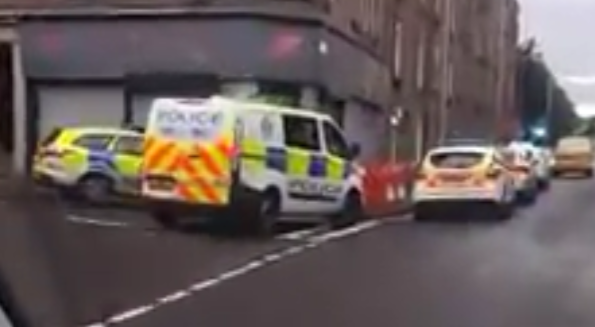 Some of the police vehicles.