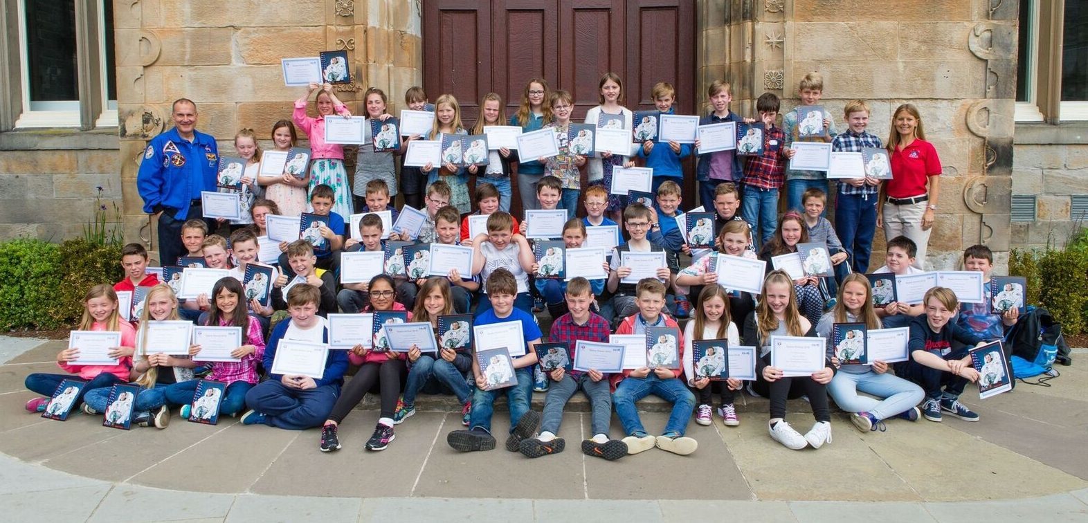 Primary school pupils from across Fife who graduated from Space School this week.