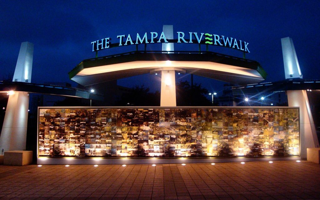 Tampa Riverwalk, South End, Tampa. 