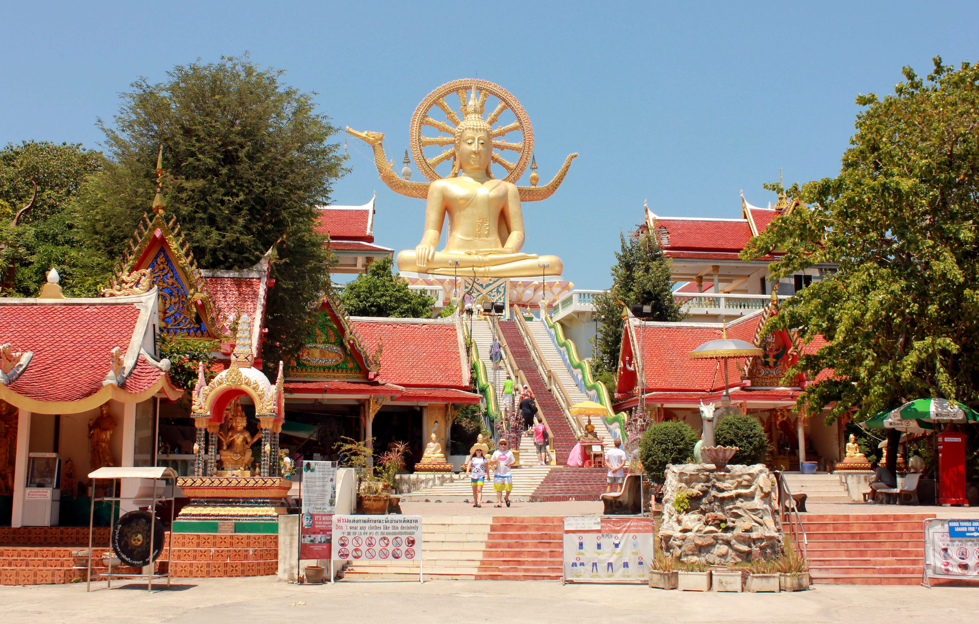 Golden Buddha statue in Koh Samui.