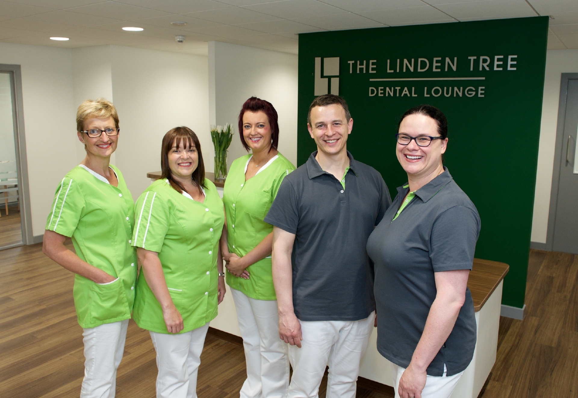 The Linden Tree team of Rhona Jamieson, Alison Swift, Adele Williams, Peter Robertson and Stephanie Kerk.