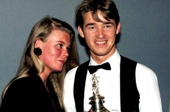 Amanda and Stephen Hendry in 1992.