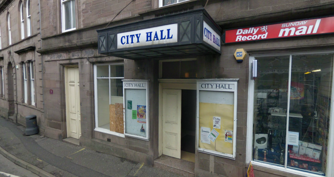 Brechin City Hall, where cinema screenings took place.