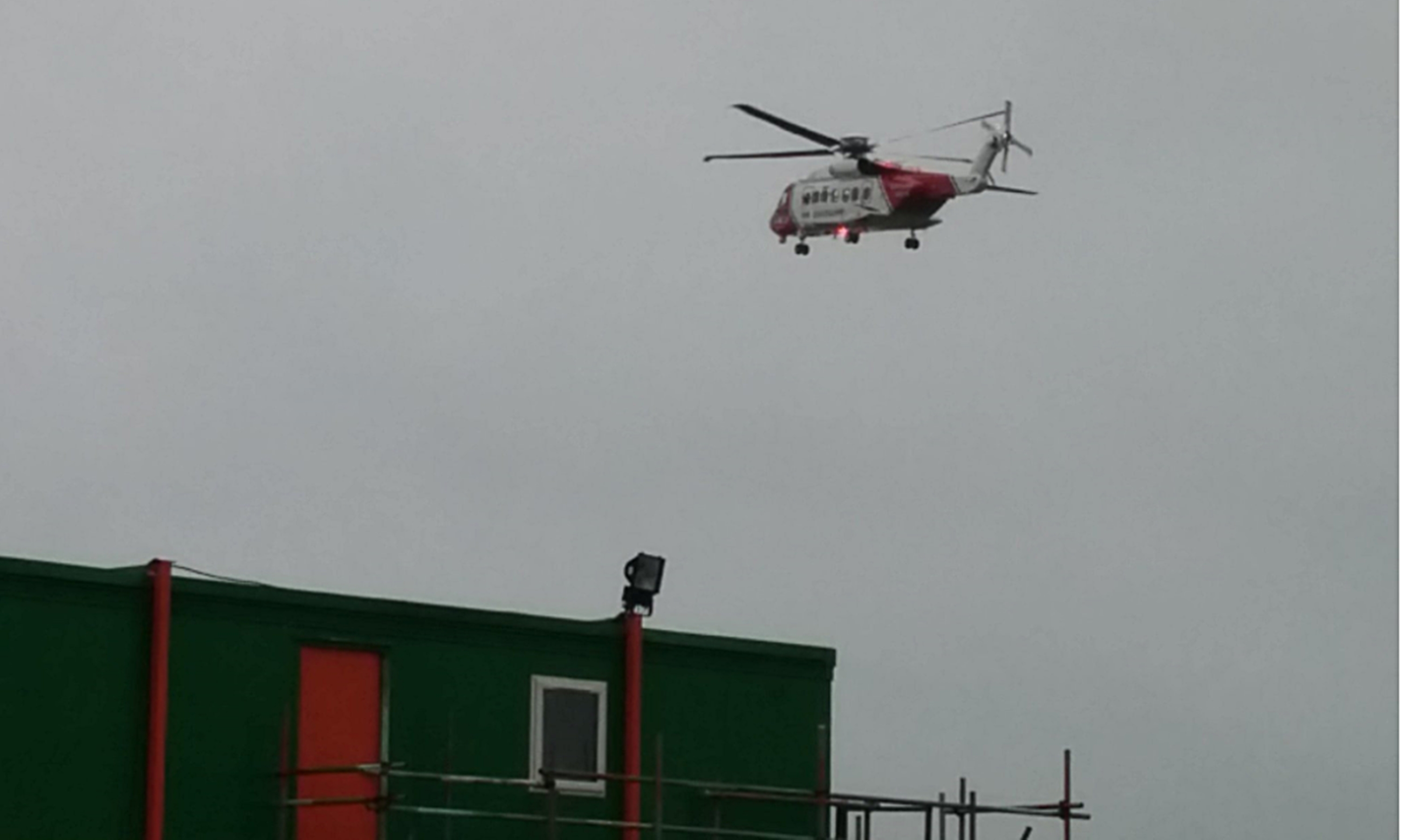 A coastguard helicopter searches the Tay earlier this month.