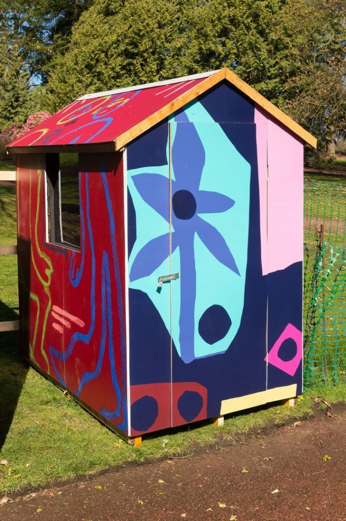 One of the quirky huts on show.