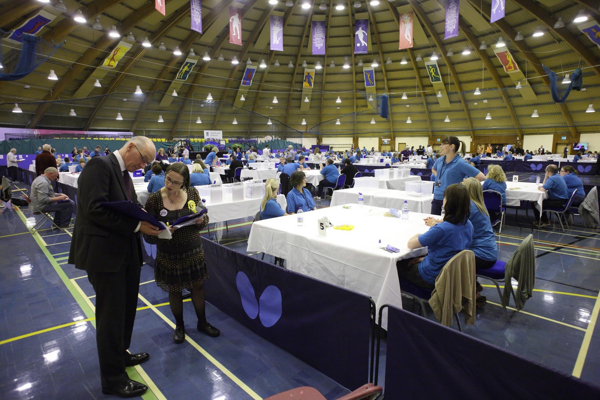 John Swinney at the Perth and Kinross count.