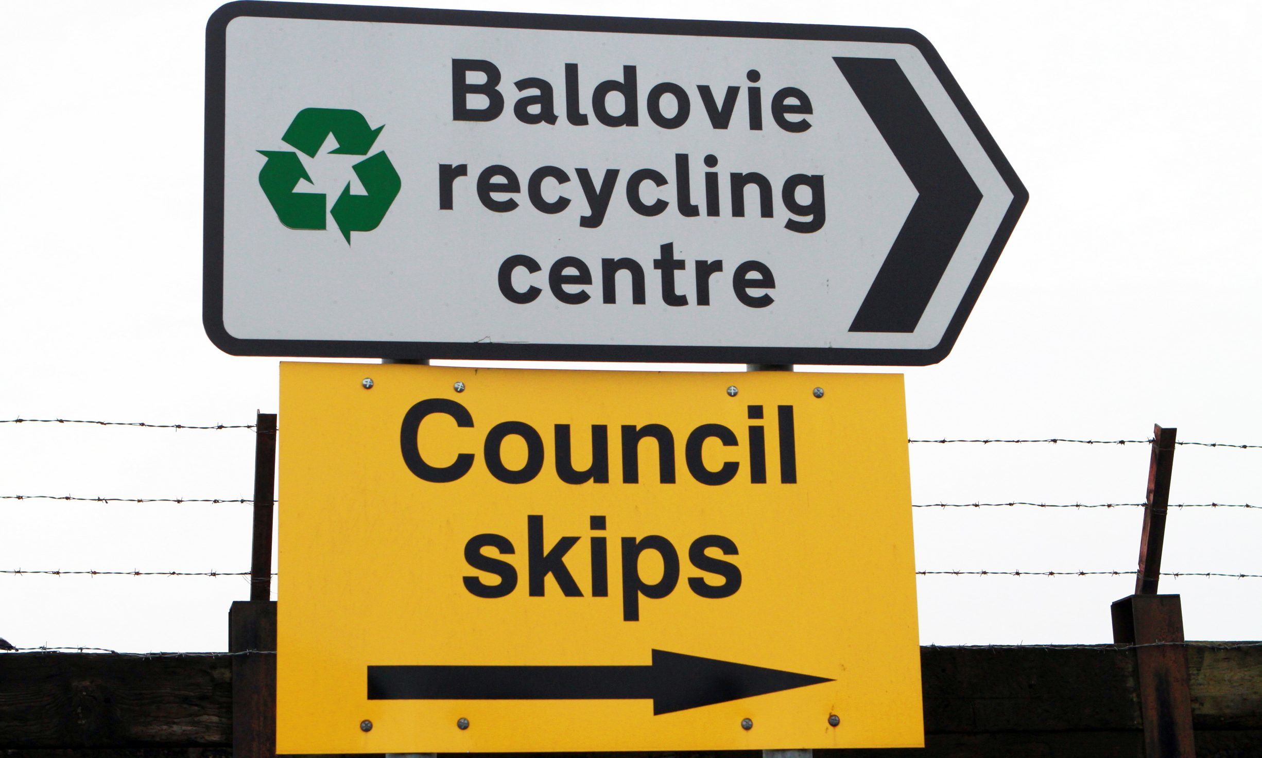 Baldovie skip in Dundee