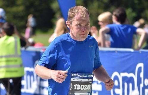 Robert took on the Edinburgh Marathon after his dramatic weight loss.