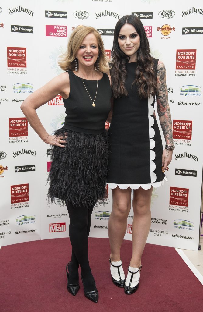 Singer Clare Grogan with Amy MacDonald at last years Scottish Music Awards