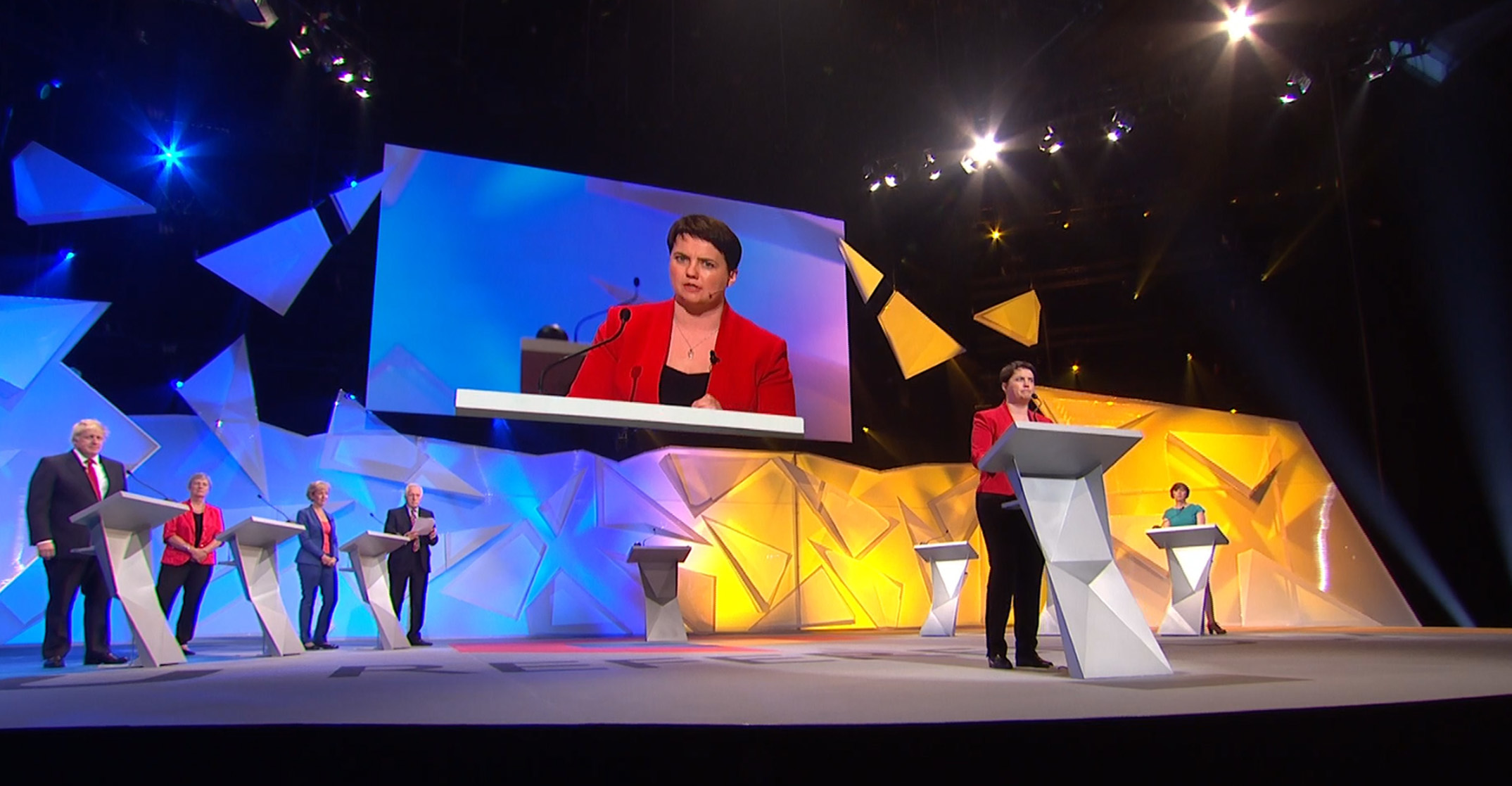 Scottish Conservative leader Ruth Davidson makes her final speech during the BBC's EU debate.