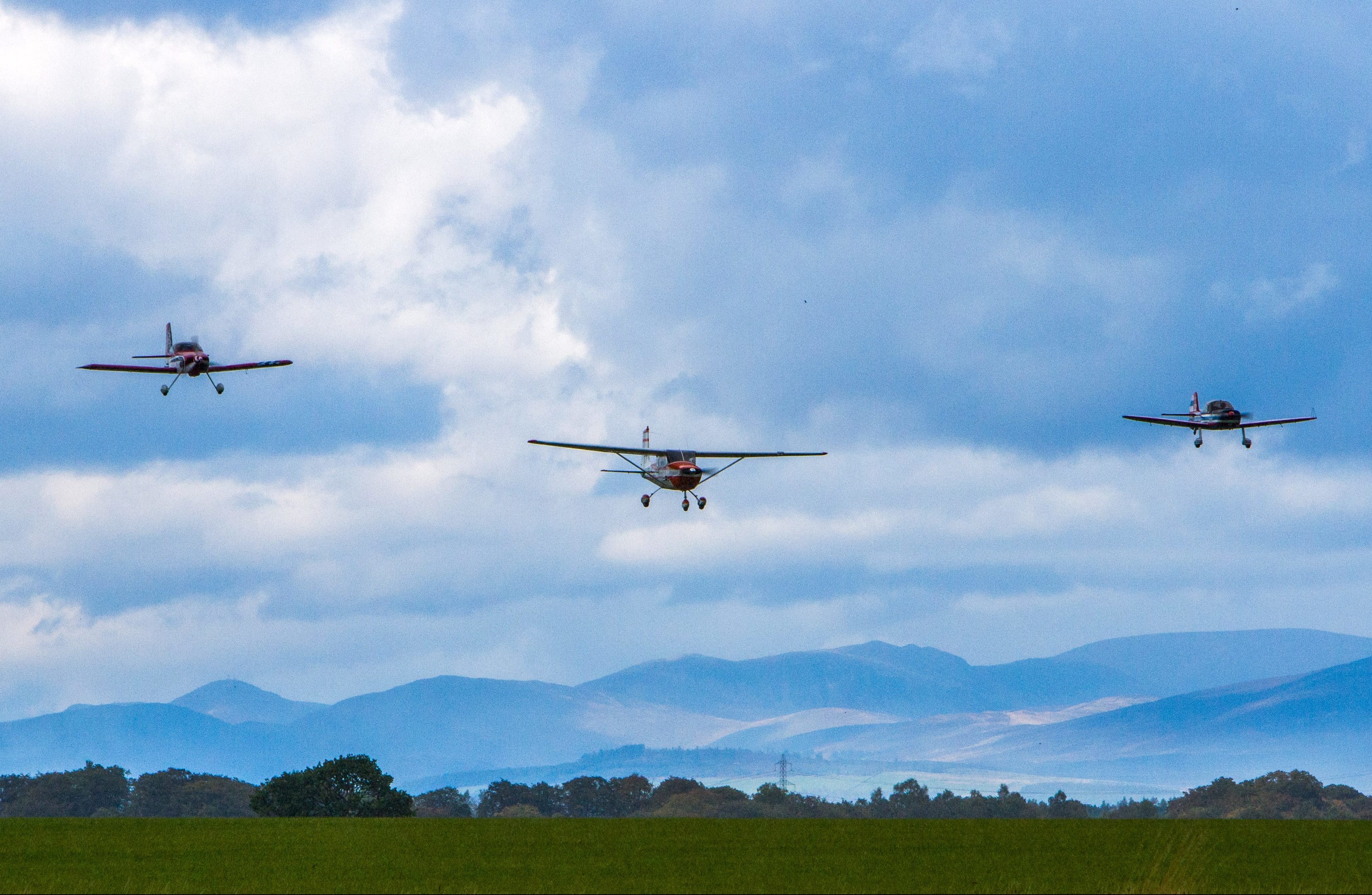 Planes over Perth airport.