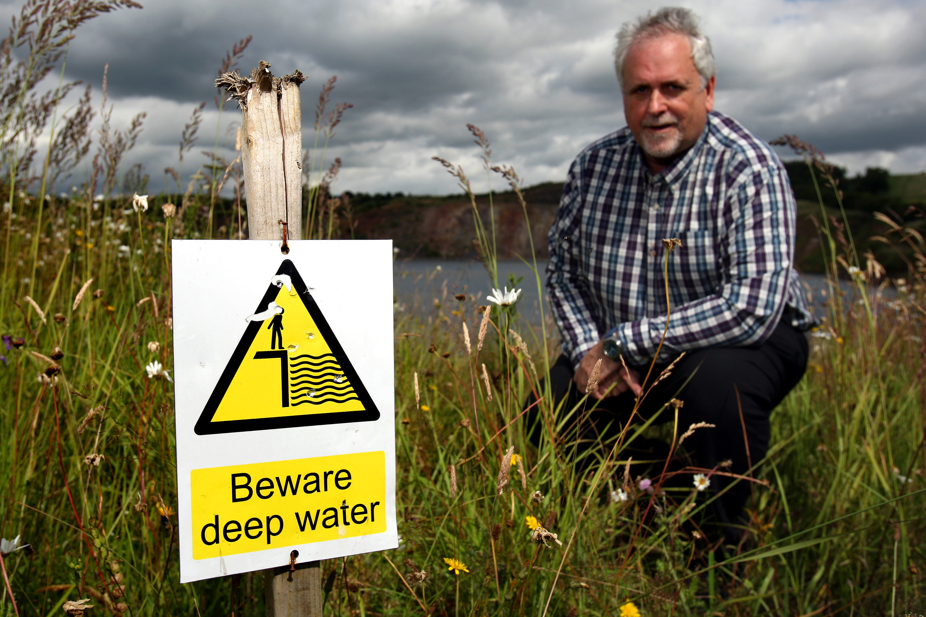 Councillor Bill Brown at the Westfield Quarry.