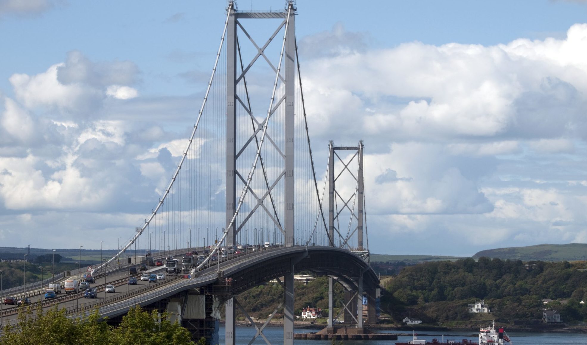 The Forth Road Bridge.