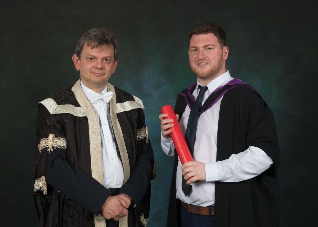 Derek with Principal and Vice-Chancellor of Glasgow University, Professor Anton Muscatelli