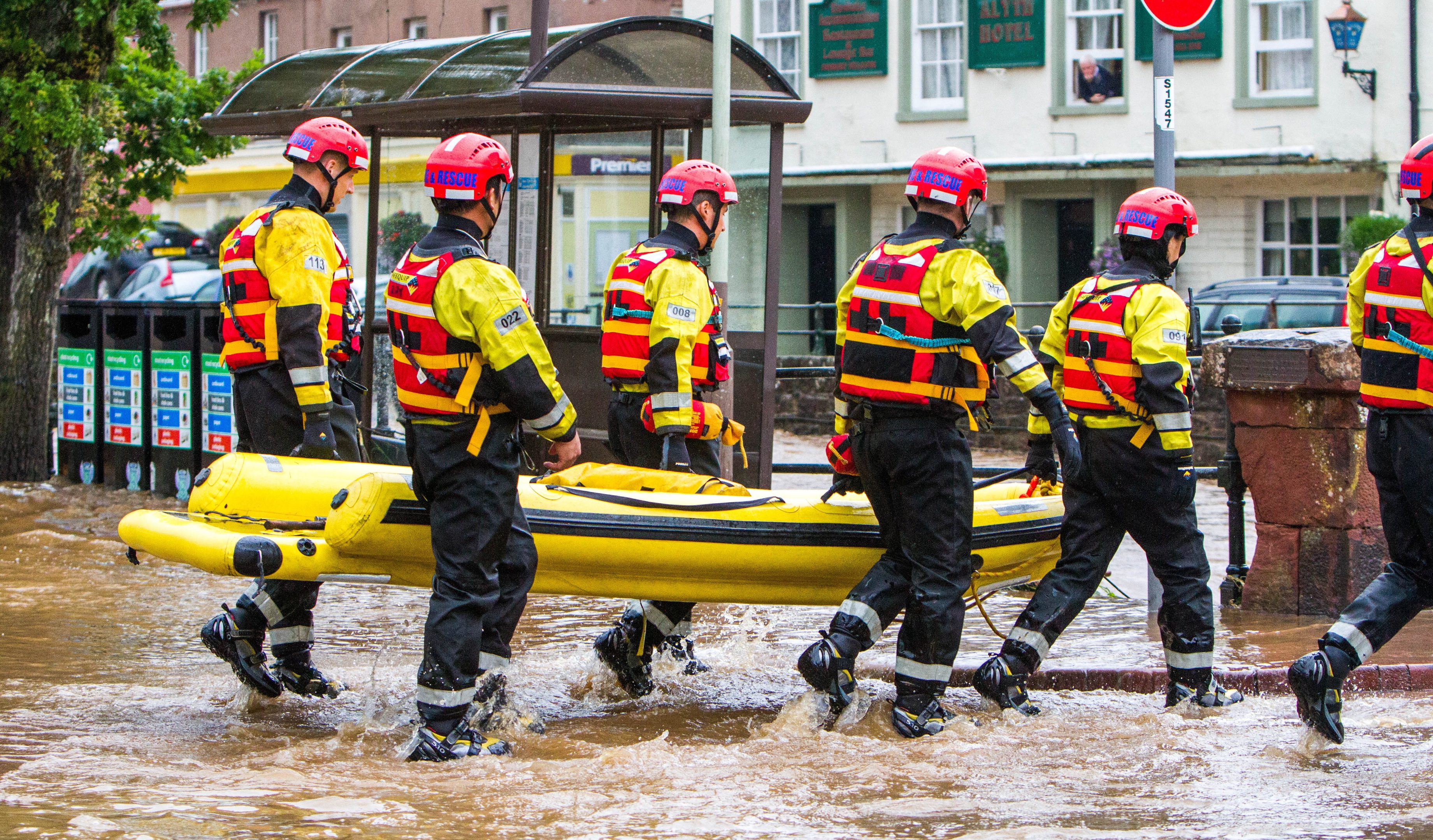 The rescue operation in Alyth on July 17, 2015.