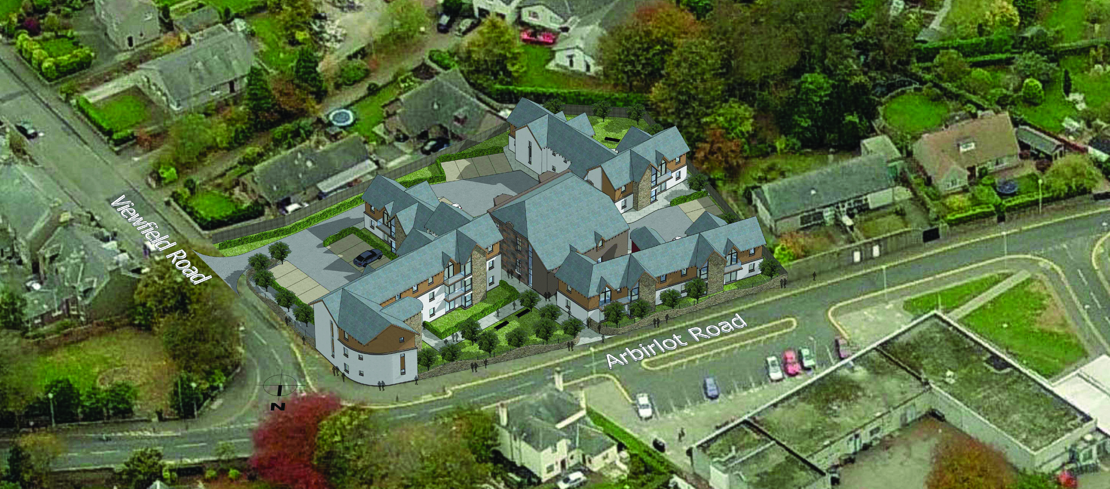 Viewfield Hotel development in Arbroath: A 3D image of how the site will look when the work is completed.