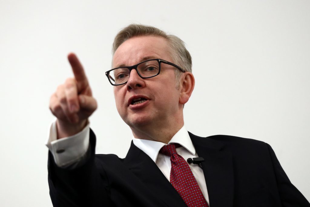 Michael Gove gives a press conference to outline his bid for the Conservative Party leadership.