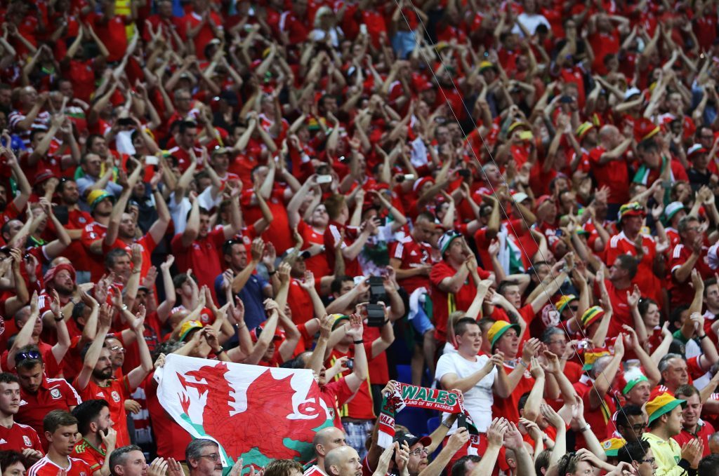 LYON, FRANCE - JULY 6, 2016: Wales' fans react after the 2016 UEFA European Football Championship semifinal match against Portugal at Stade de Lyon. Team Portugal won the game 2-0. Alexander Demianchuk/TASS (Photo by Alexander DemianchukTASS via Getty Images)