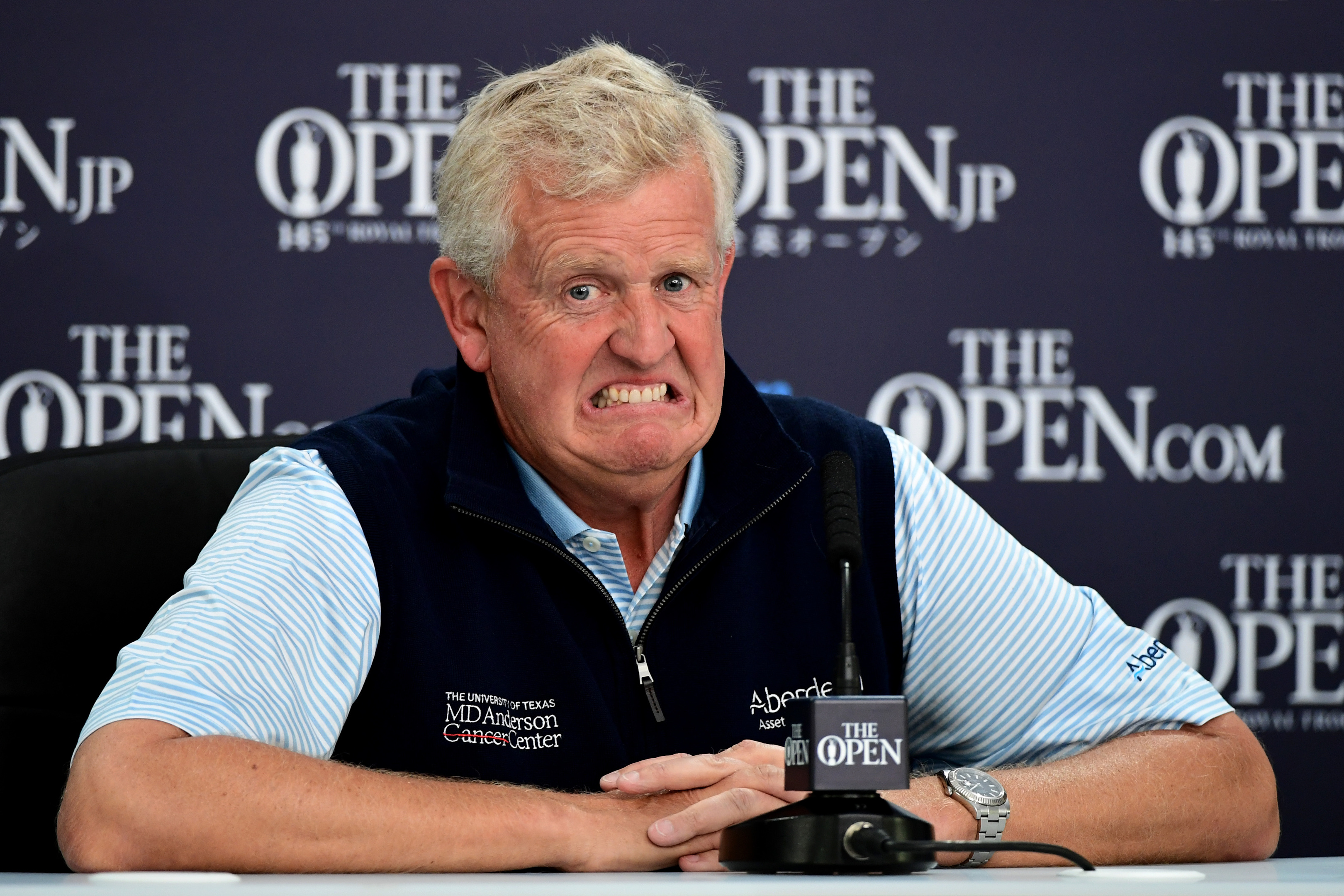 Colin Montgomerie: actually honoured to be hitting the first tee shot of the Open at Royal Troon.