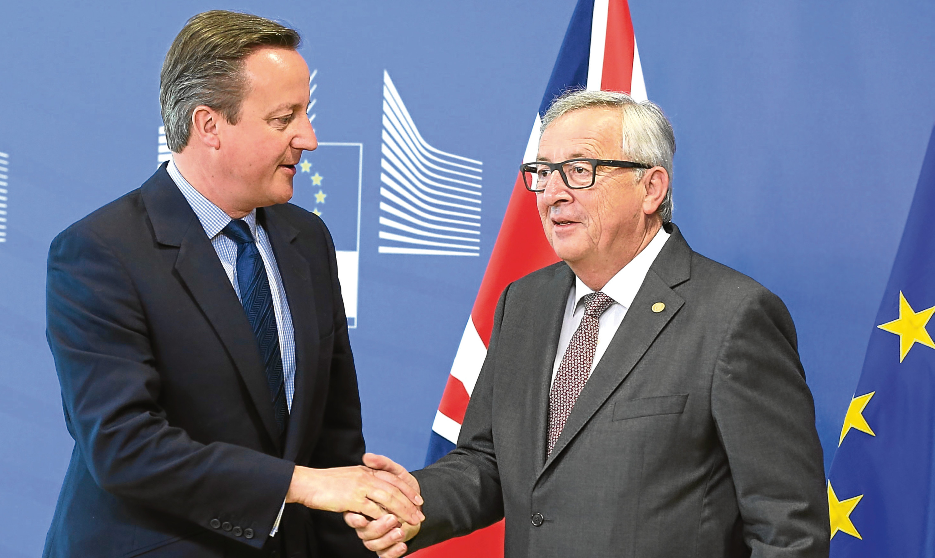 David Cameron and European Commission President Jean-Claude Juncker.