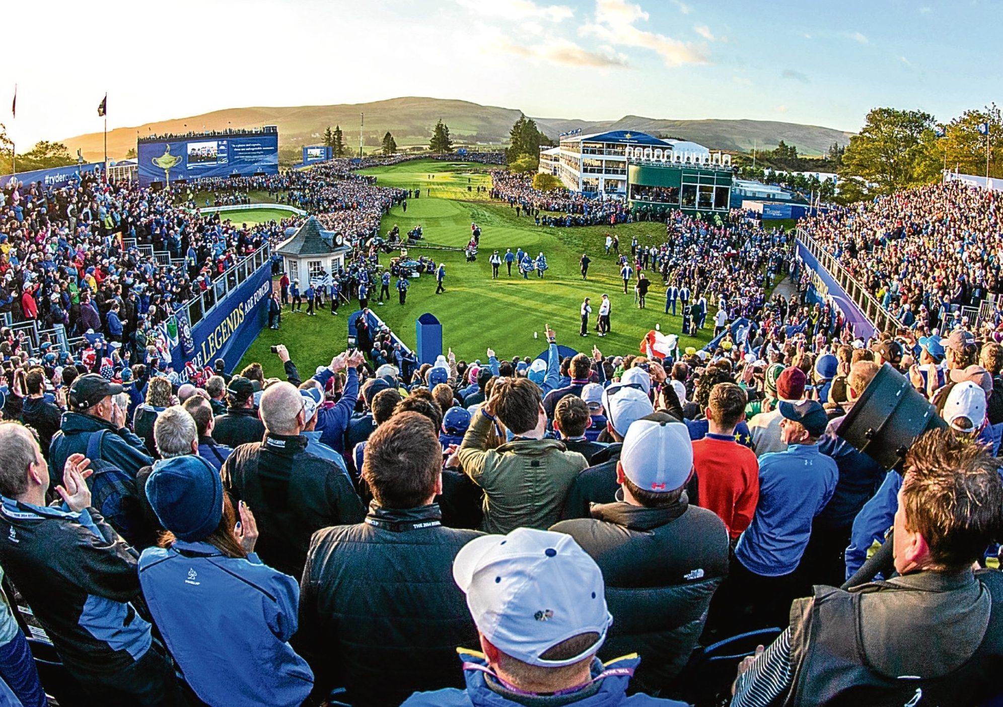 Golf fans at the 2014 Ryder Cup at Gleneagles.