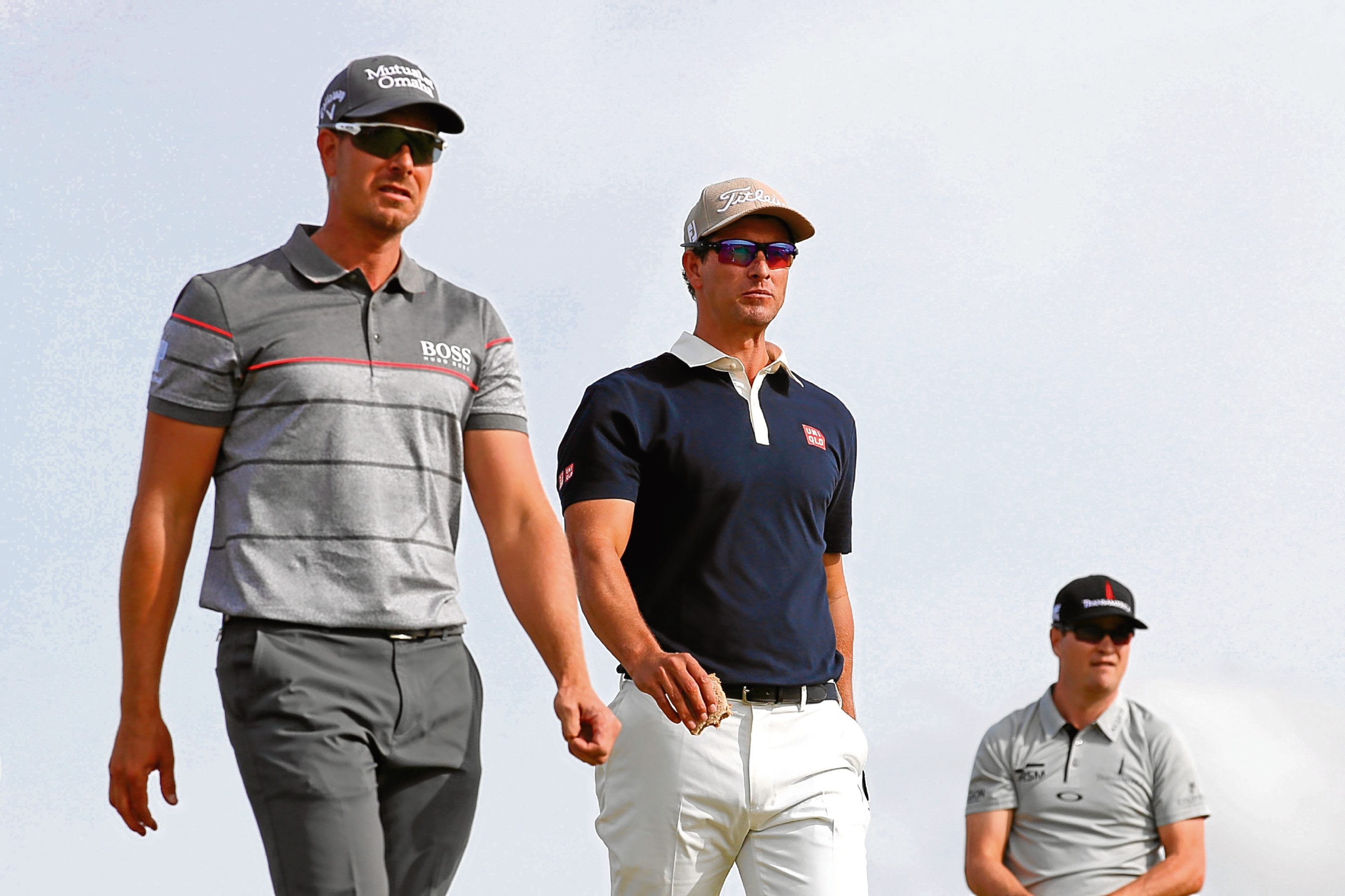 Henrik Stenson, Adam Scott and Zach Johnson on the first day at Troon. The Swede wasn't to be the odd man out of the trio for much longer...