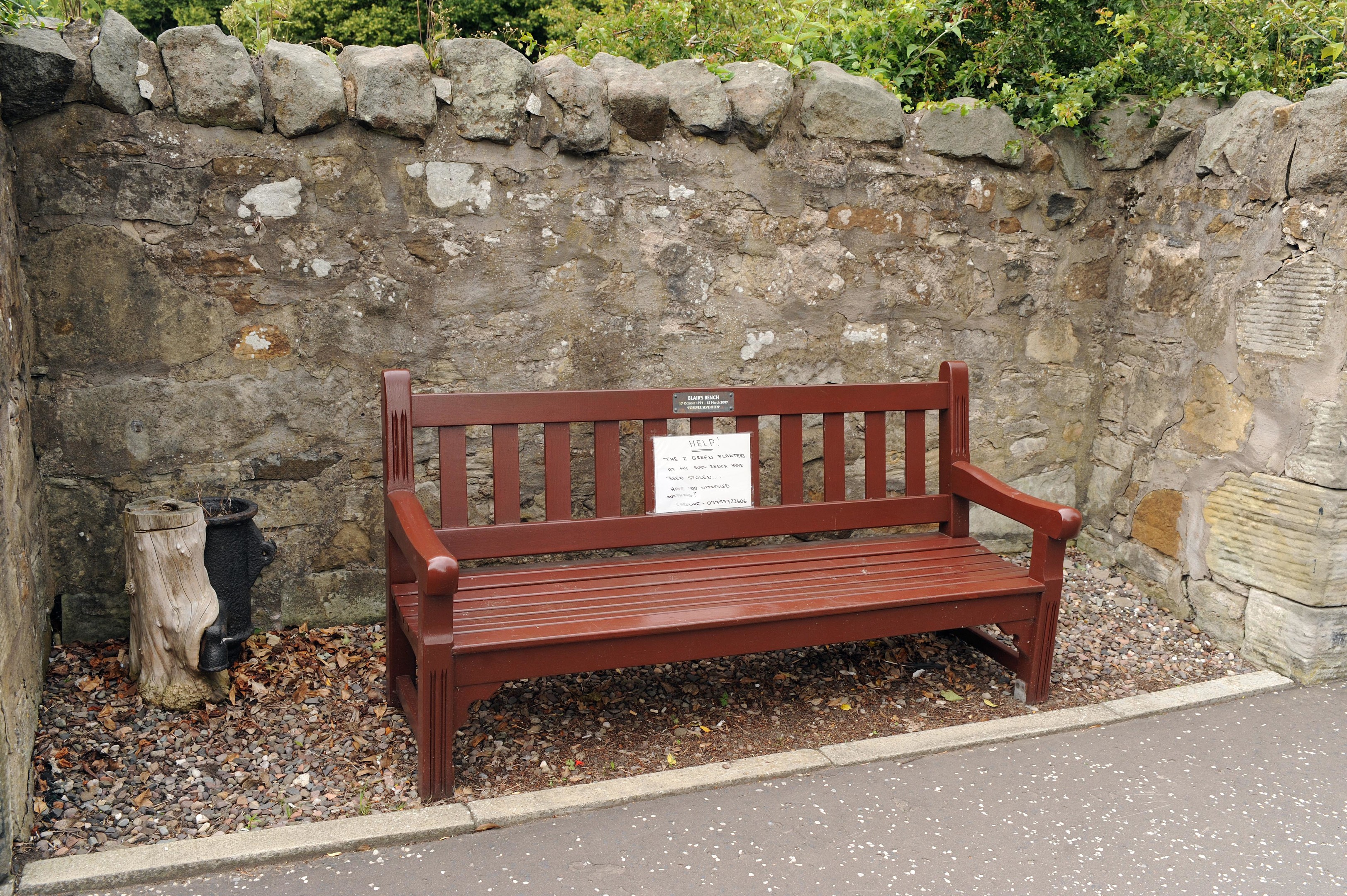 Blair's bench.